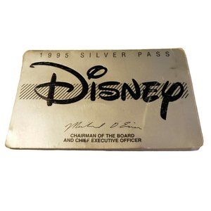 Vintage Disneyland Disney World Silver Pass Charter Cast Member 1995